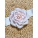 Fleur tissu centre dentelle +/- 10cm