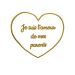 Broderie Coeur je suis l'amour de mes parents