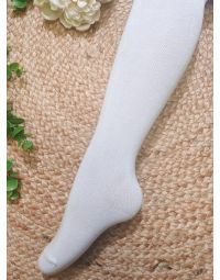 Collant de baptême mariage blanc épais hiver enfant