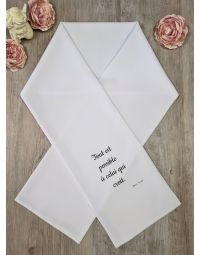 Etole de communion blanche " Phrase bible" et personnalisable