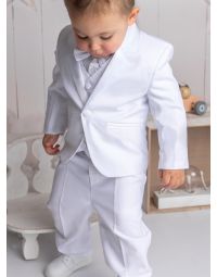 Costume blanc bébé ou petit garçon pas cher
