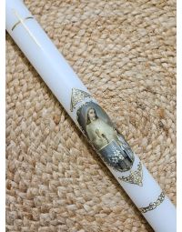 Cierge de première communion pour fille - cadeau et souvenir blanc