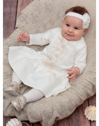 Robe bébé pour baptême manches longues