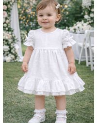 robe bébé blanche coton de gaze