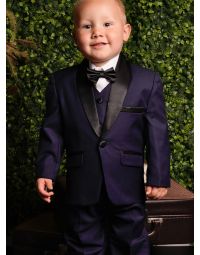 Costume bébé mariage - bleu marine