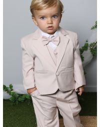 Costume bébé beige cérémonie mariage ou baptême pas cher