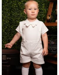 Ensemble cérémonie salopette et body bébé
