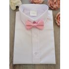 chemise avec noeud papillon enfant rose