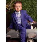 Costume bébé avec gilet et noeud bleu royal
