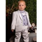 Costume baptême bébé garçon blanc et bleu