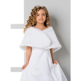 Étole En Fourrure Blanche Vintage - Occasion, Accessoire élégant Pour Femme