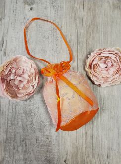 Petite bourse enfant avec paillette Orange
