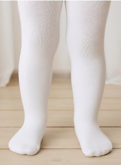 Collant de baptême mariage blanc épais hiver enfant