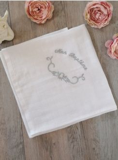 lange coton mon baptême fil argent