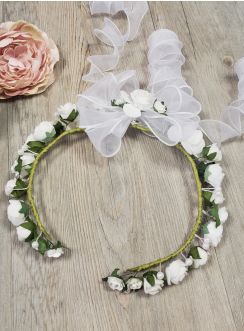 Couronne de communion blanche ouverte