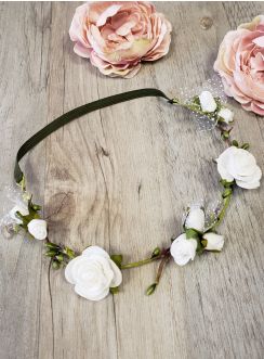 Bandeau de cérémonie fleurs et tiges