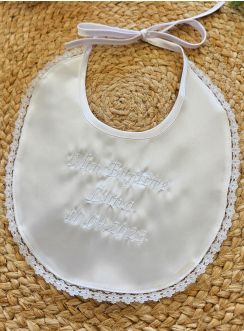 Bavoir broderie " Mon Baptême " - Personnalisable