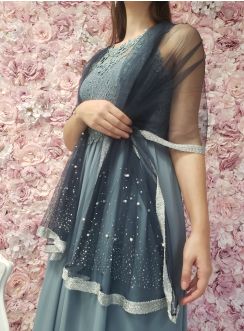Etole bleu marine mariage femme strass et perles
