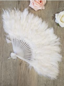 Eventail plume mariage