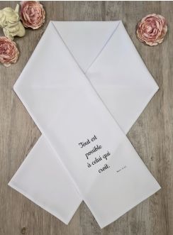 Etole de communion blanche " Phrase bible" et personnalisable