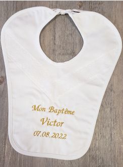 bavoir naissance ou baptême personnalisé