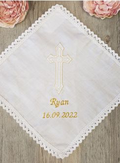 Mouchoir coton vintage - Personnalisable Blanc
