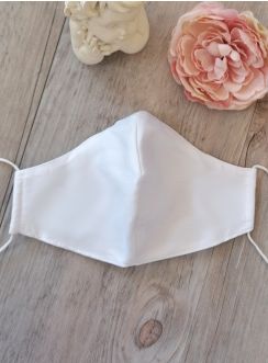 masque blanc personnalisable avec broderie