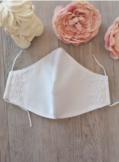 Masque mariage communion cérémonie dentelle sur les côtés