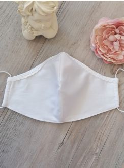 Masque cérémonie religieuse galon dentelle vintage