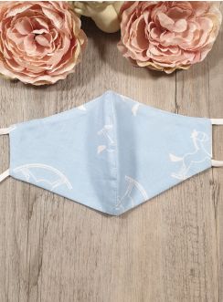 Masque enfant réversible bleu ciel