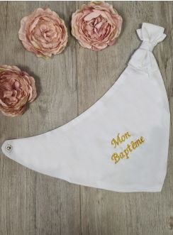 Bavoir triangle "Mon Baptême"