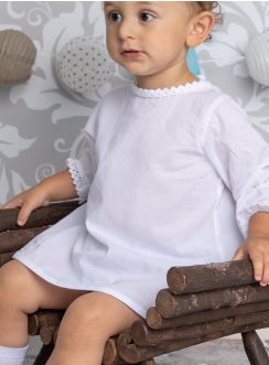 tunique blanche pour baptême bébé
