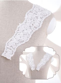 Bretelles application dentelle et perles