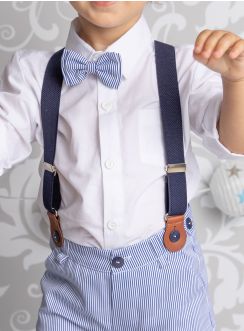 Bretelle marine bouton pour bébé ou petit garçon
