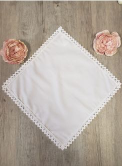 Mouchoir blanc cérémonie mariage baptême vintage