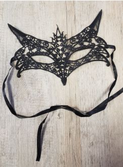 Lou masque yeux sexy en dentelle noir et ruban