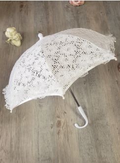 Ombrelle dentelle Ivoire de cérémonie