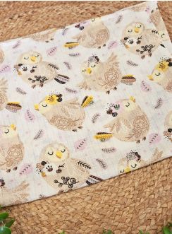 Lange coton hiboux Blanc