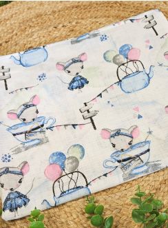 lange coton bébé Mme Souris