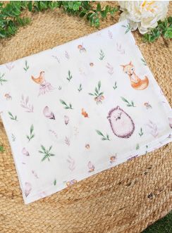 Lange flanelle de la foret en coton Blanc