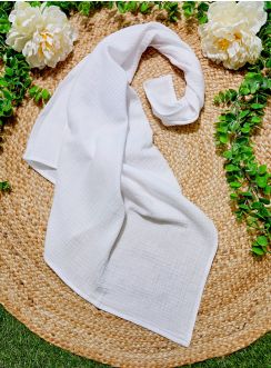 lange coton de gaze pour baptême et personnalisable