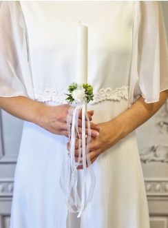 Cierge de Communion Personnalisé - Ma Communion avec Prénom et Date | Élégant et Raffiné