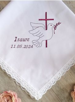 Tissu blanc pour le baptême
