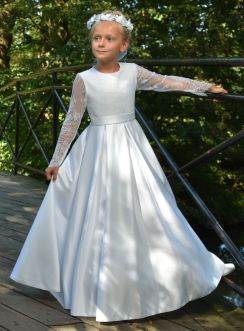 robe communion dentelle collection luxe blanche