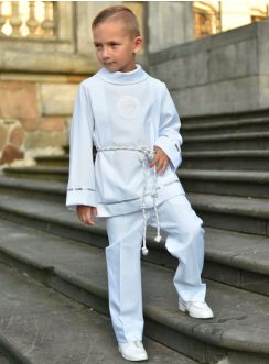 tenue communion garçon  - costume blanc communion