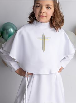Cape communion pour aube broderie Croix Moderne