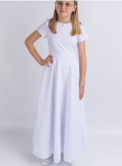 Robe de communion Kenza + ceinture dentelle - Collection Création