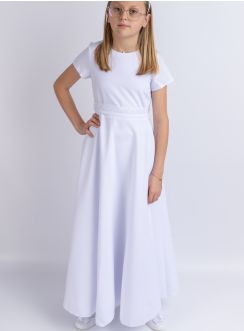 Robe de communion Kenza + ceinture galon - Collection Création
