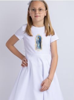 Robe de communion longue Vierge Marie