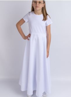 Robe de communion longue manches courtes